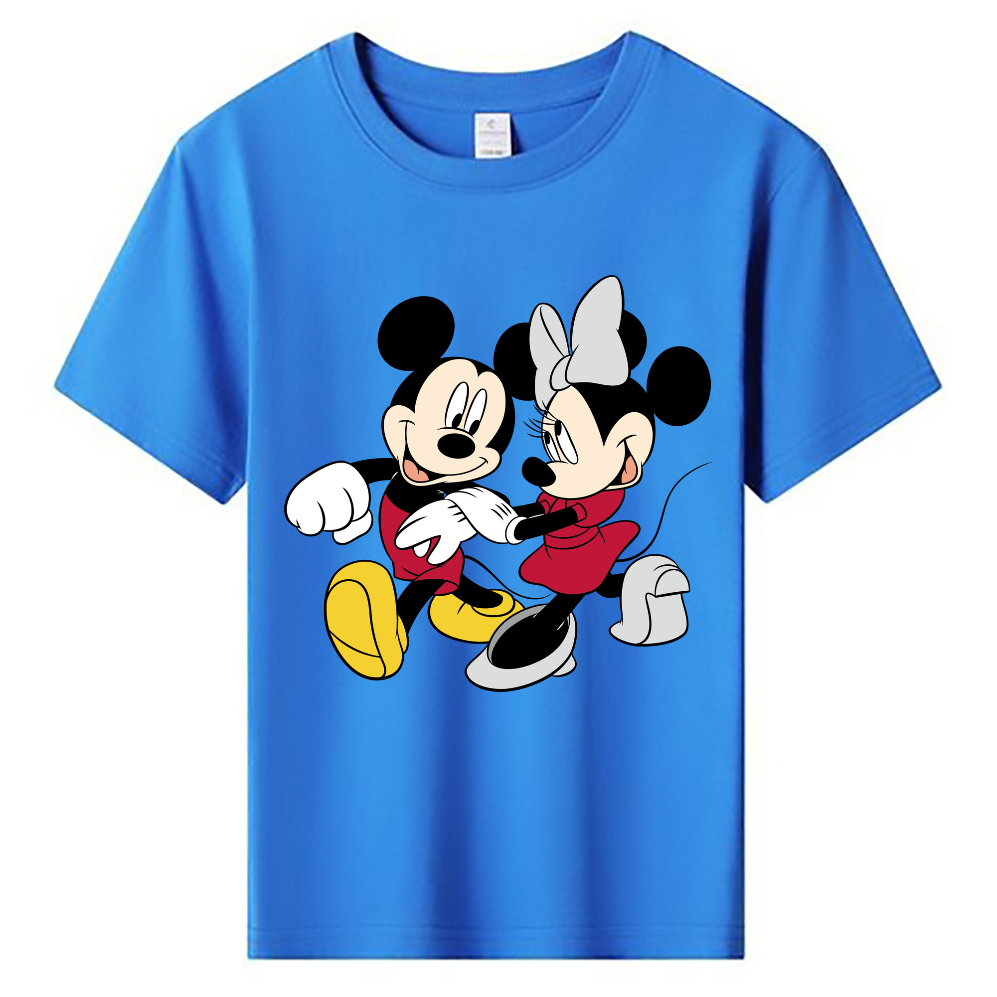 ミッキーマウス Mickey Mouse 綿100％キッズTシャツ（フロントプリント）